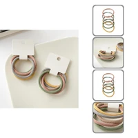 useful ponytail holder decorative wire soft wear fashion women hair rope hair band hair rope 5pcsset