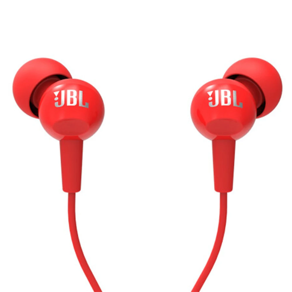 Оригинальные Проводные стереонаушники JBL C100Si Спортивная Музыкальная гарнитура с