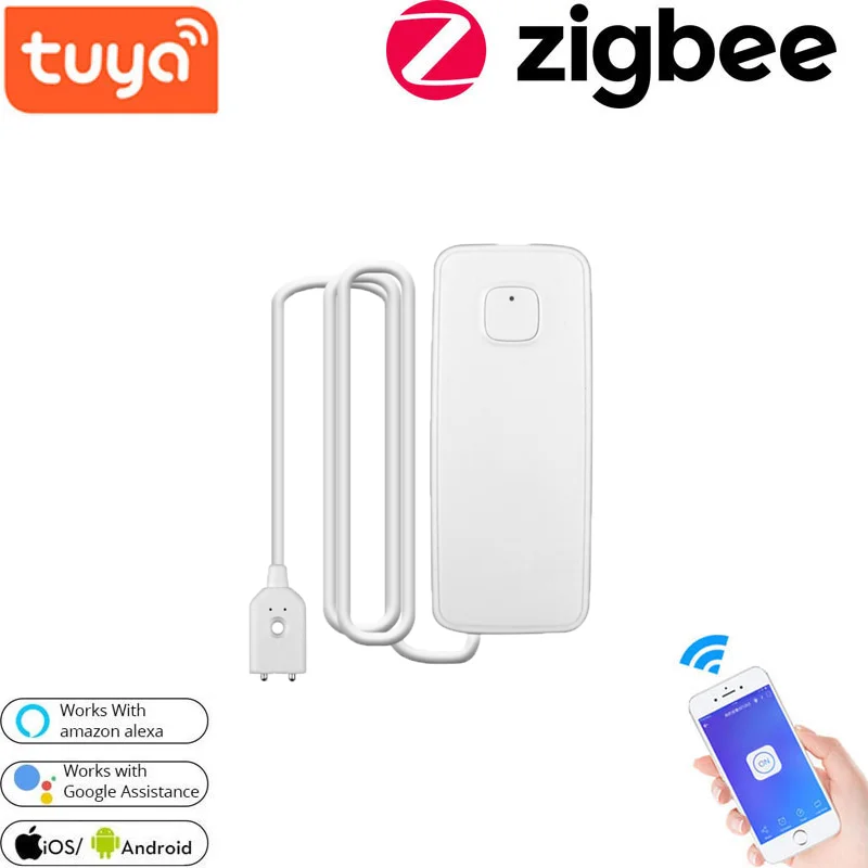 

New Wifi Water Detector Leakage Sensor Alarm Leak Detector Sound Tuyasmart Smart Life APP Flood Alert Overflow Security