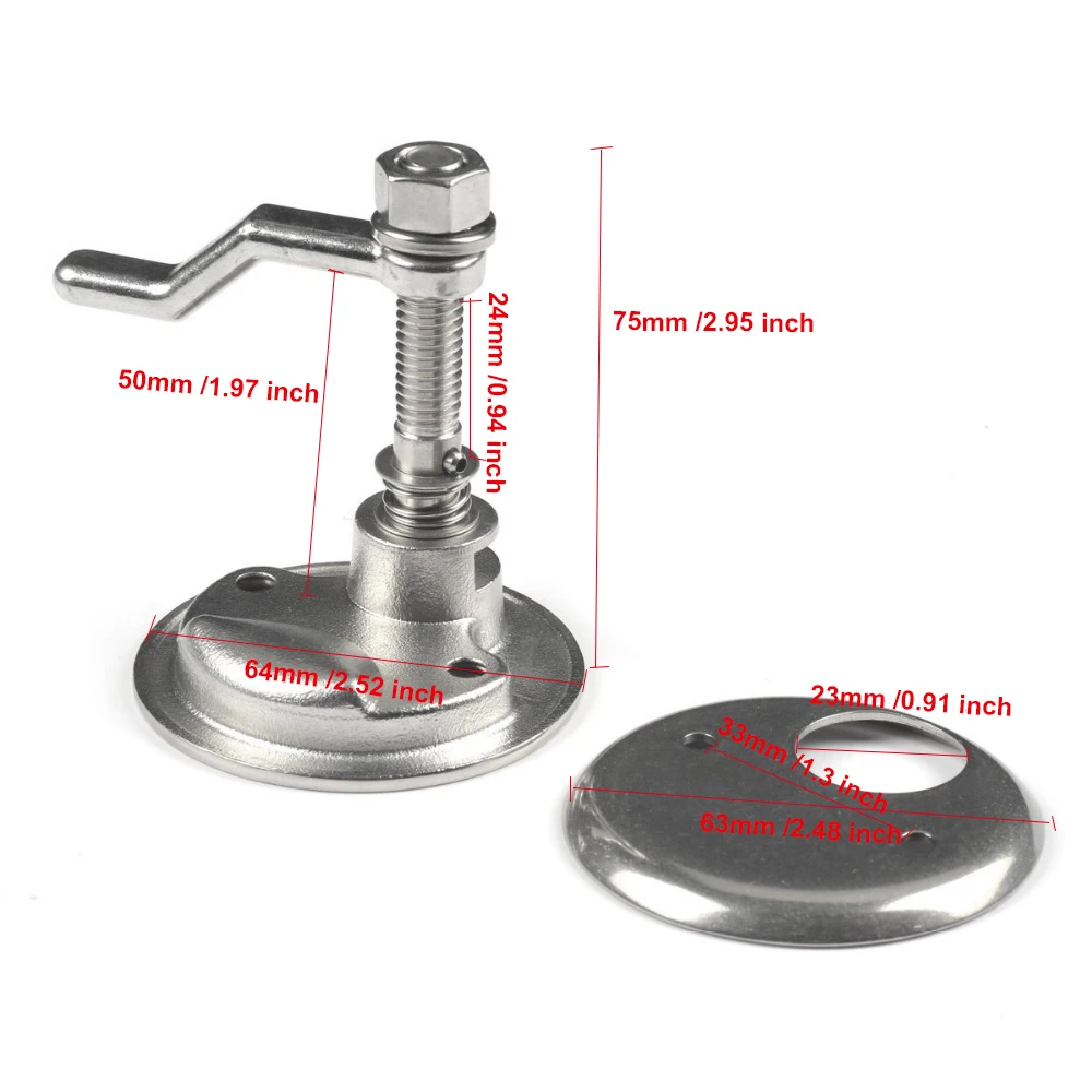Морской из нержавеющей стали Cam промывка люк колода задвижка ручка кольцо складной верх замок двери с задней пластиной аксессуары для лодок
