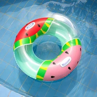 watermelon inflatable swimming ring pvc summer portable floating circle ring for kids adults air mattress beach party pool toys