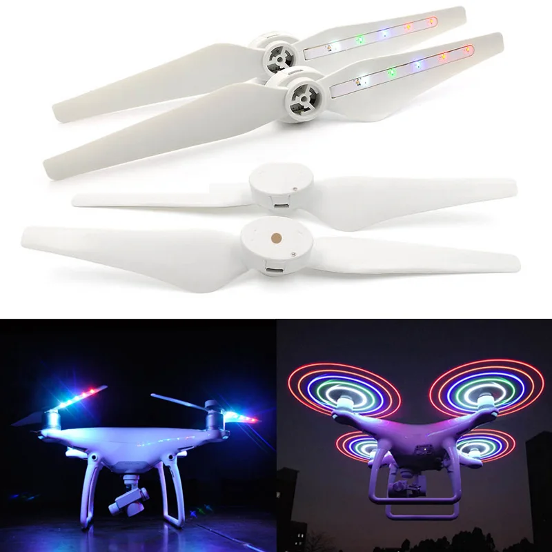 BRDRC 2 пары светодиодный светильник пропеллер USB зарядка пропеллеры для DJI Phantom 4 Pro