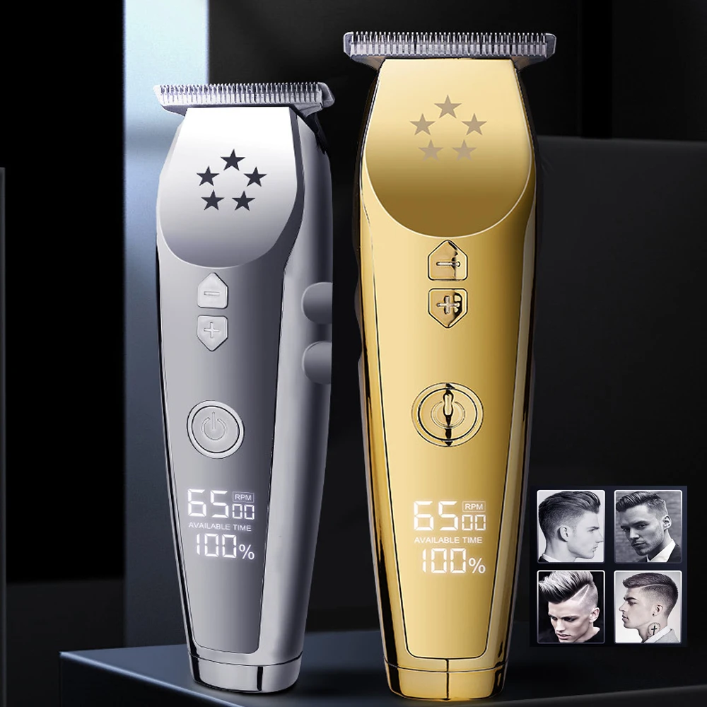 Триммер для волос Профессиональный Мощный парикмахерский Электрический T Blade