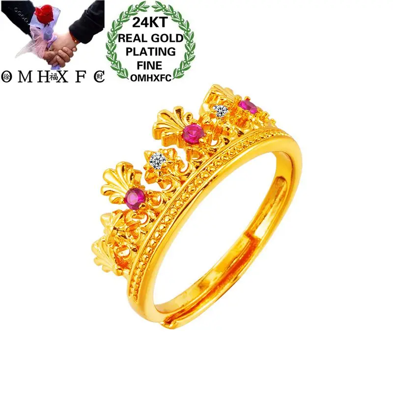 

Ювелирные изделия OMHXFC, оптовая продажа, RI278, Европейская мода, изящное женское вечерние ЦО 24 карата с цирконием AAA