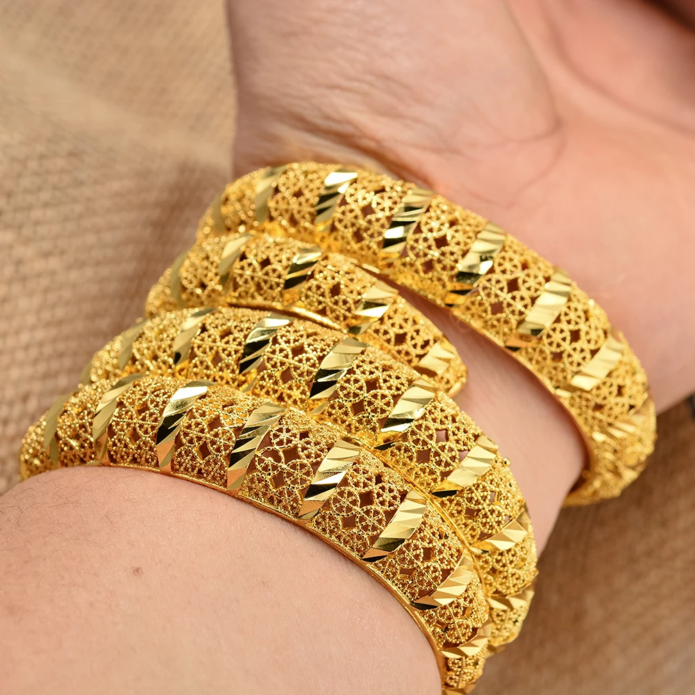 4 шт./лот браслеты Эфиопский браслет золотого цвета для женщин свадебный невесты