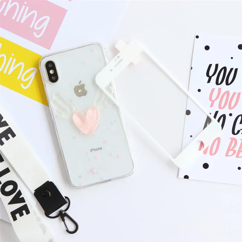 Для iPhone XS MAX/XR 8 7 6s plus Прозрачный чехол для задней панели и Передняя пленка из