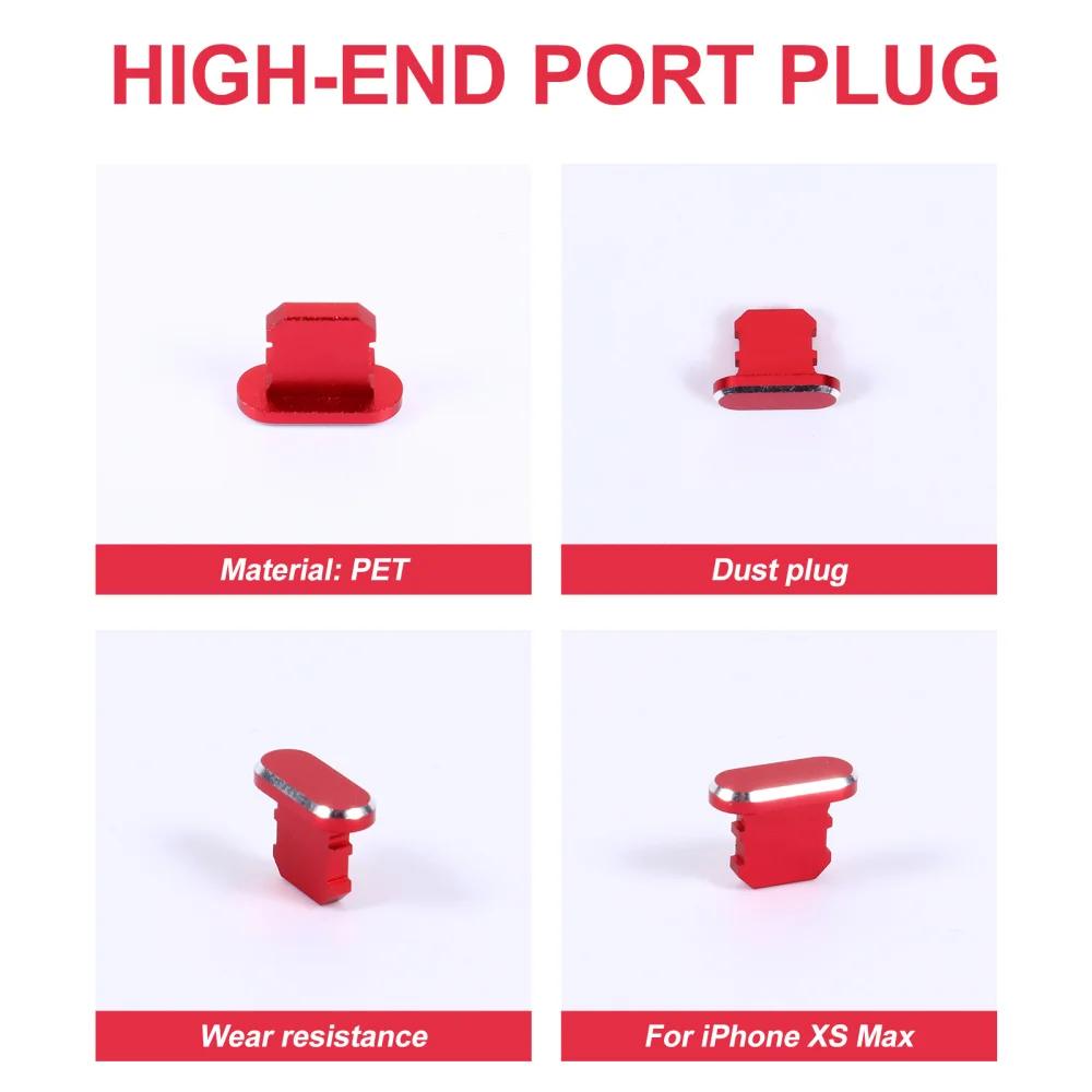 

1 Set 5Pcs Port Plugs Anti-dust Charging Port Plug Compatible with iPhone XS Max