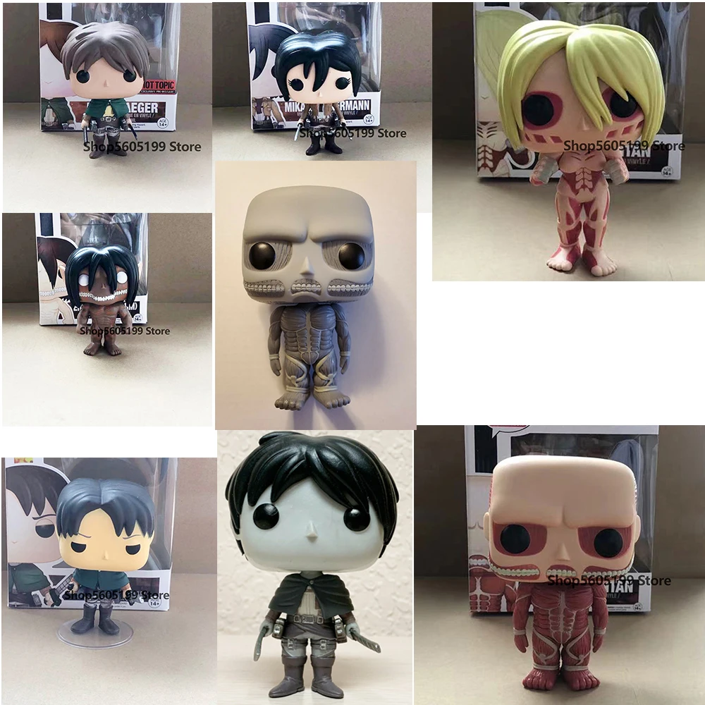 Новинка! Экшн фигурки Эрена из Поп атаки на Титанов MIKASA ACKERMANN в коробке виниловые