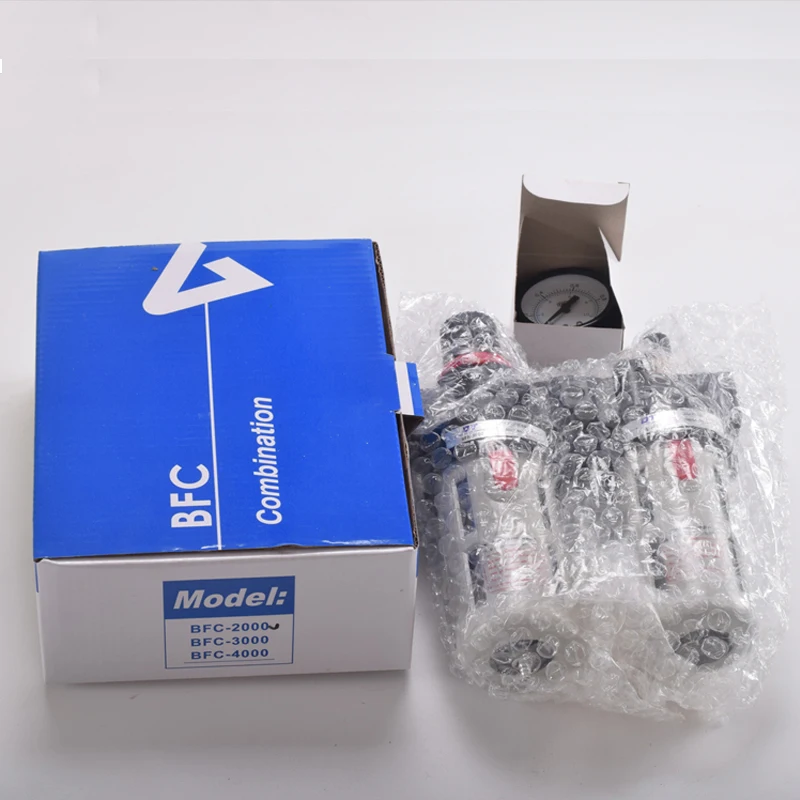 BFC2000 BFC3000 BFC4000 1/4 3/8 1/2 Air Compressor Oil Water Separator Filter Regulator Preparation Unit FRL Combination | Обустройство