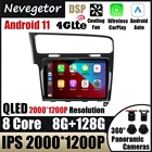 Автомагнитола 2 Din Android 11 для VW Volkswagen Golf 7 2013 - 2017 Carplay 4G, автомобильный мультимедийный плеер с GPS, Авторадио-навигация 2 Din