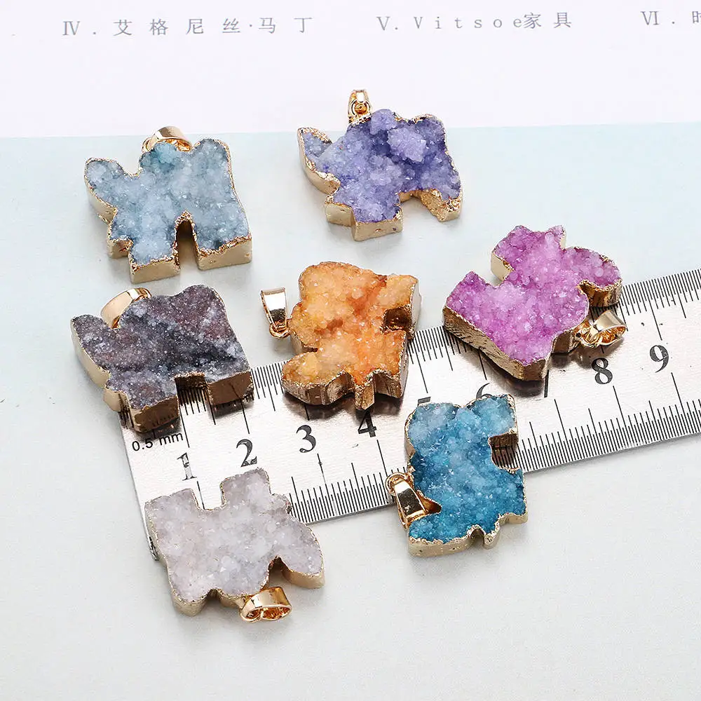 Подвеска в виде бутона из натурального камня ювелирное изделие с кристаллами