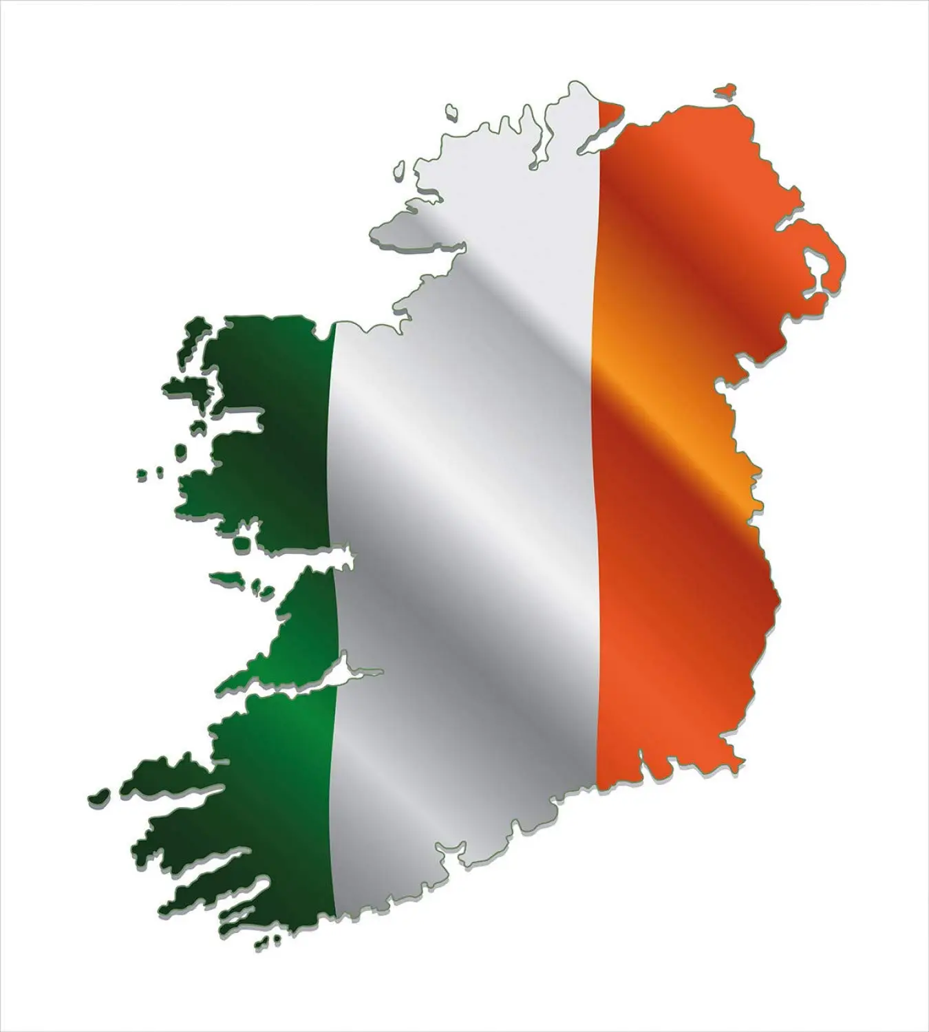 Карта Ирландии набор пододеяльников современный национальный флаг цвета на