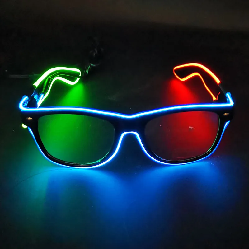 

Costume Birthday Party Decor Party DJ SunGlasses Flashing EL Glasses Neon Party EL Wire LED Glasses Light Up Glasses Rave