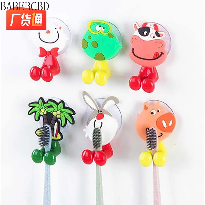 Держатель для зубных щеток на присоске с животными из мультфильмов крепкий