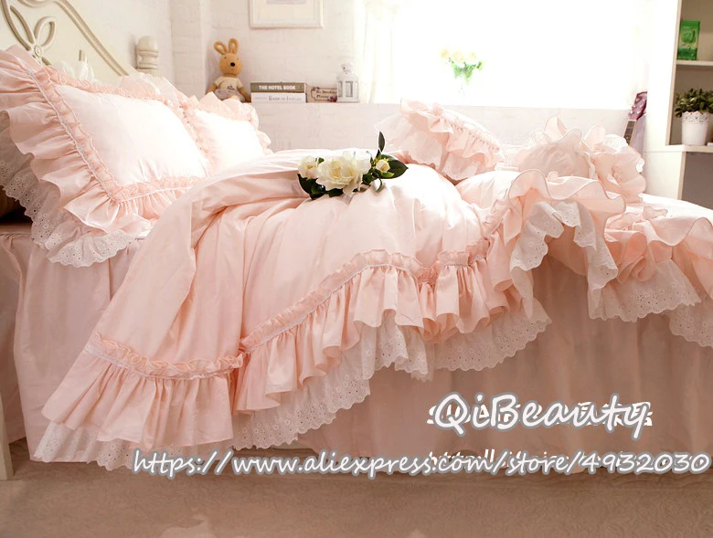

lotus leaf lace lace pure cotton cotton bed skirt pure color princess style comfortable