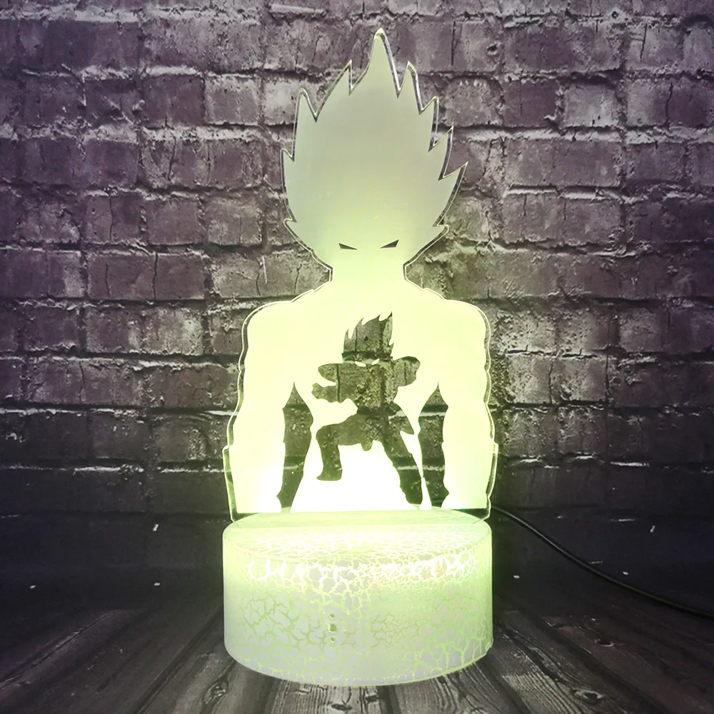 Вегета Saiyan ночной Светильник для мальчика комнаты светодиодный Wukong Dragon Ball