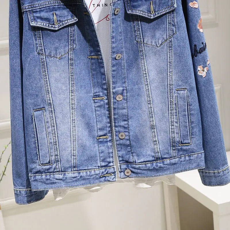 Женская джинсовая куртка Smlinan повседневная приталенная из денима с винтажной