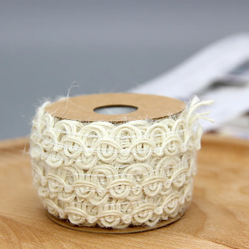 Джутовые ленты из натурального белого джута 10 метров/рулон шитье для рукоделия