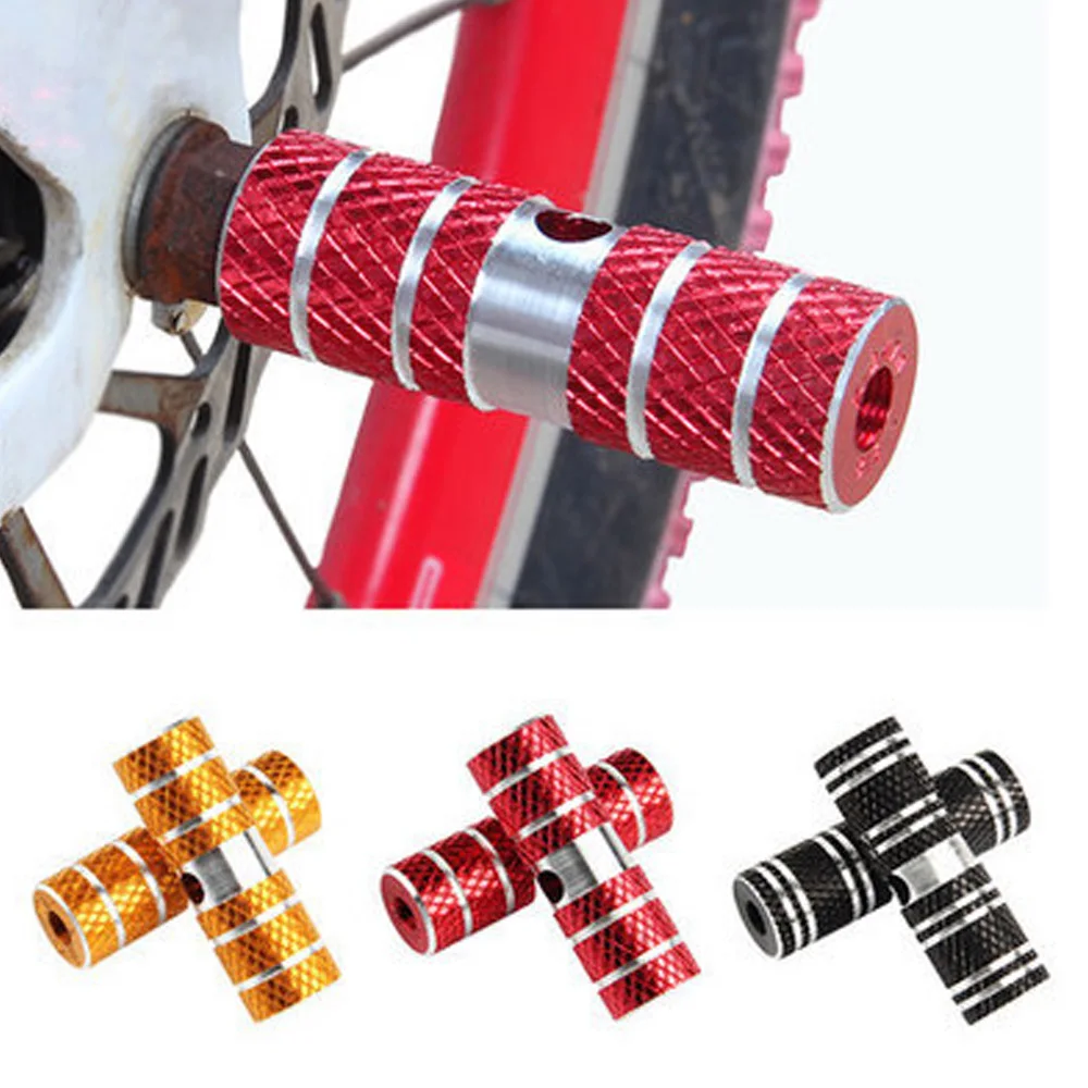 1 Pair Aluminum Alloy Bicycle Pedal BMX Road Bike Cylinder Axle Foot Pegs Rocket Random Color | Спорт и развлечения
