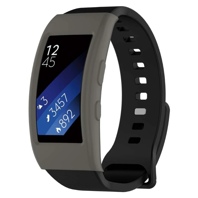 Серый Силиконовый чехол для часов протектор для samsung gear Fit 2 Pro SM-R360 SM-R365 3XUE - Цвет: Серый
