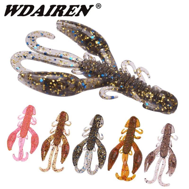 5 шт./лот джиг Креветки мягкие рыболовные приманки см 2 г Червячные воблеры