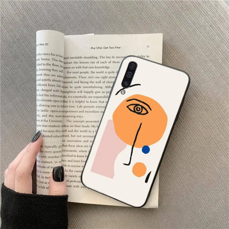 

Art Retro Abstract face Line Phone Cases For Samsung A41 A31 A50 A32 A11 A12 A02 A52 A21 M31 A72 A51 A70 A71 A21S