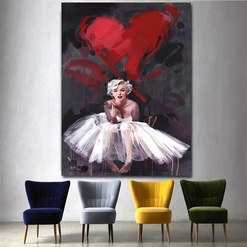 

Graffiti Art Sexy Beautiful Woman Canvas Painting Posters and Prints Cuadros Wall Art Pictures for Living Room Home Decoration