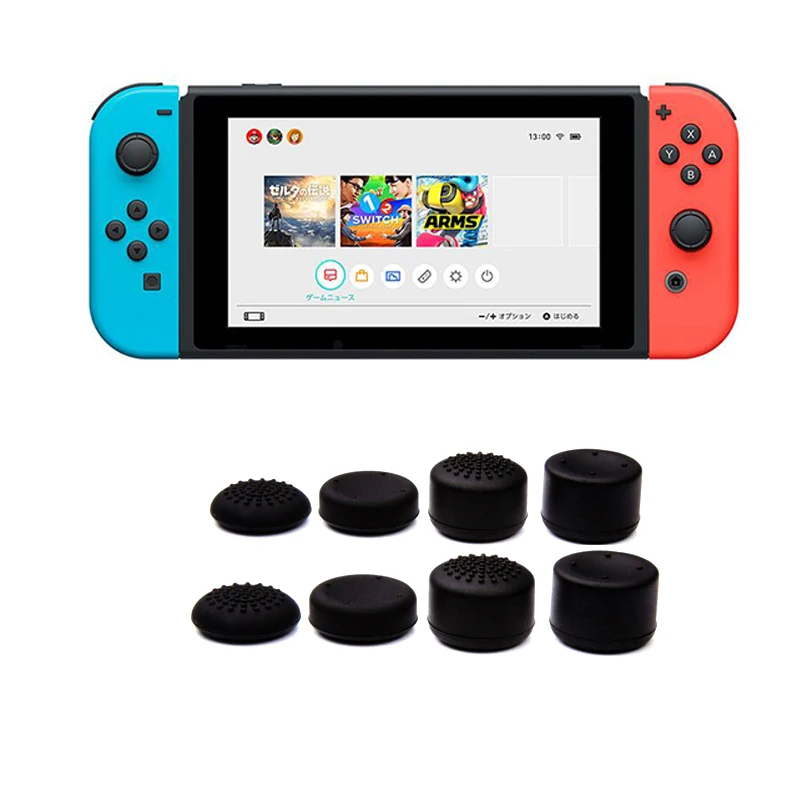 Anti-Slip Silicone Thumb Grips stick Caps Case For Controller Analog Cover Nintend Switch Console | Электроника