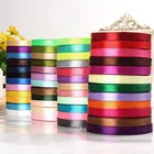 Атласные ленты сделай сам, ленты из искусственного шелка, аксессуары для рукоделия, цвет белый, красный, розовый, 10 мм, 25 ярдов (22 метра)