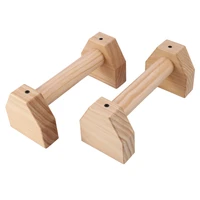 1 pair wooden fitness sport push up stands pushup bars gym exercise training chest bar hand grip trainer for body building