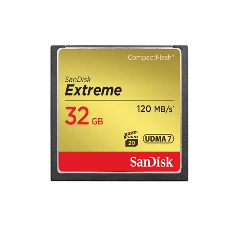 Карта памяти Sandisk Extreme Compactflash CF карта на 32 ГБ высокоскоростная 120 МБ/с. поддержка