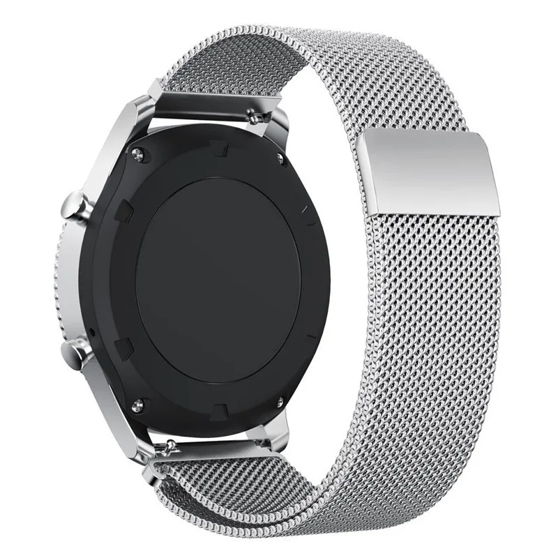 Миланская петля ремешок для часов samsung gear S3 Classic/S3 Frontier/galaxy watch 46 мм 42 мм Регулируемая нержавеющая сталь 22 мм 20 мм
