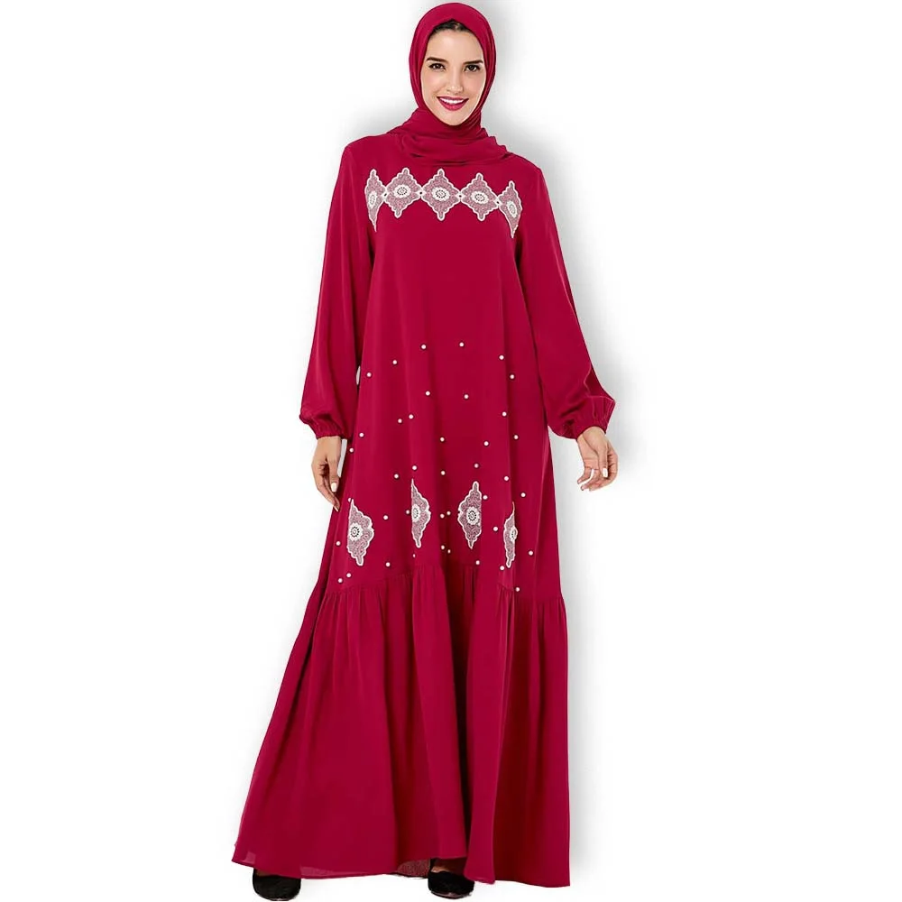 Платье-макси с длинным рукавом вышивкой | Тематическая одежда и униформа