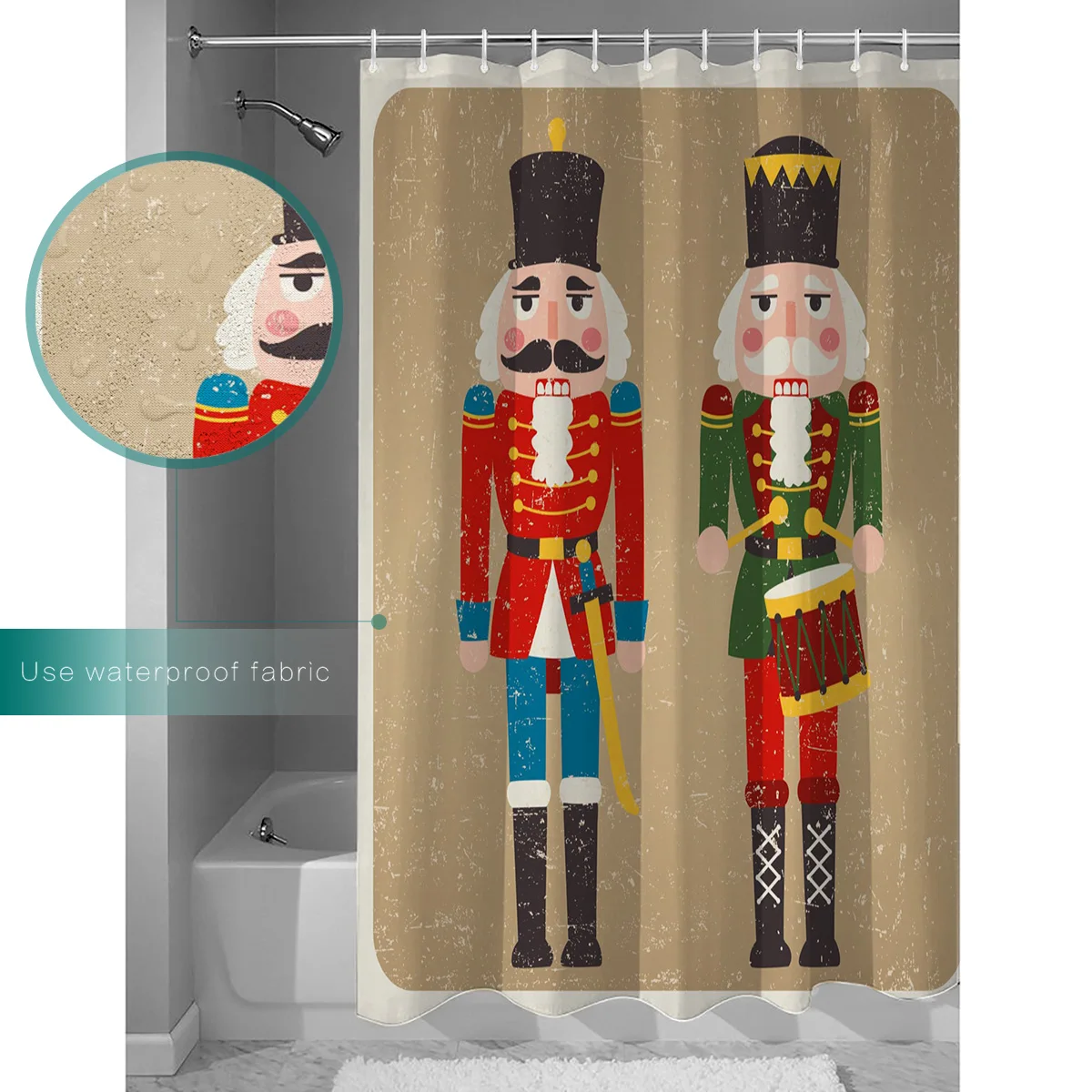 Щелкунчик солдат Ретро узор занавески для душа s полиэстер ткань