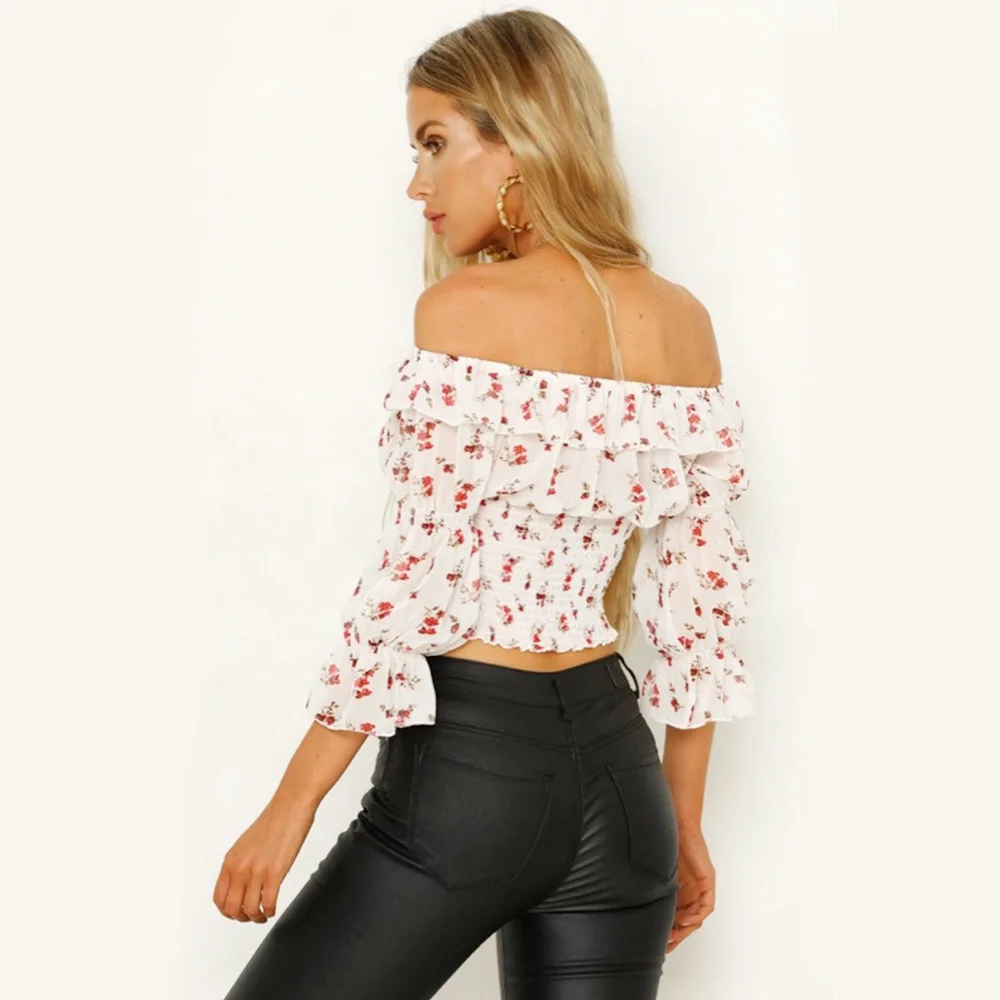 Женский жилет с одним словом складками короткими рукавами и принтом весна/лето