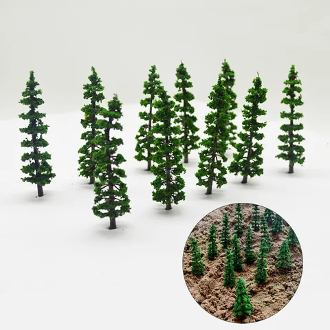 Модель миниатюрного зеленого дерева высотой 8,5 см для железной дороги «сделай сам», строительный песок, стол, сцена, макет, материалы, наборы Диона, 10 шт./партия