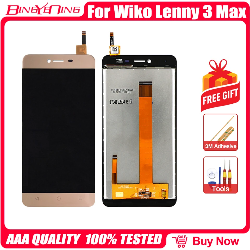 Новинка оригинальный дигитайзер сенсорного ЖК экрана для Wiko Lenny 3 Max с рамкой