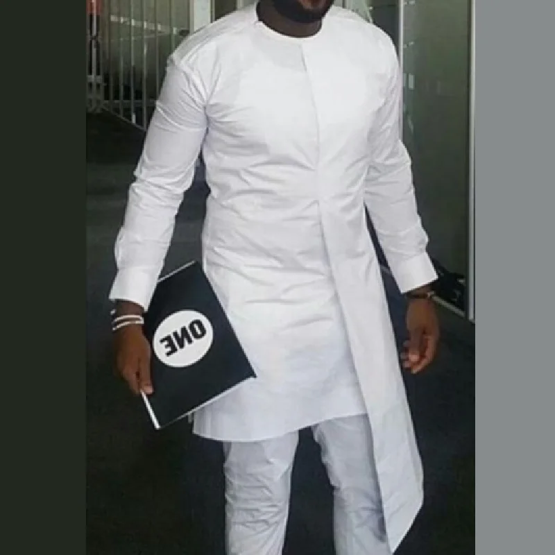 Одежда в африканском стиле мужские топы с искусственным воском Длинные рубашки