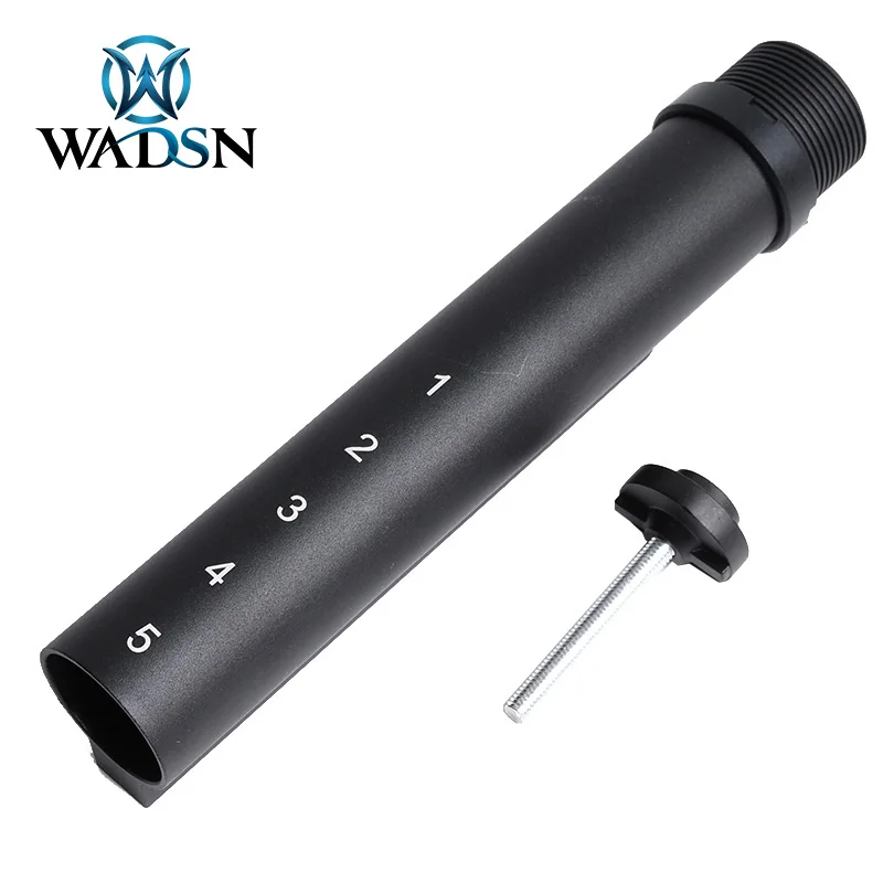 

WADSN Tactocal 6 Position Stock Pipe Aluminum Buffer Tupe for Hunting Gun AEG M4 M16 Airsoft Paintball Update Weapon Accessories