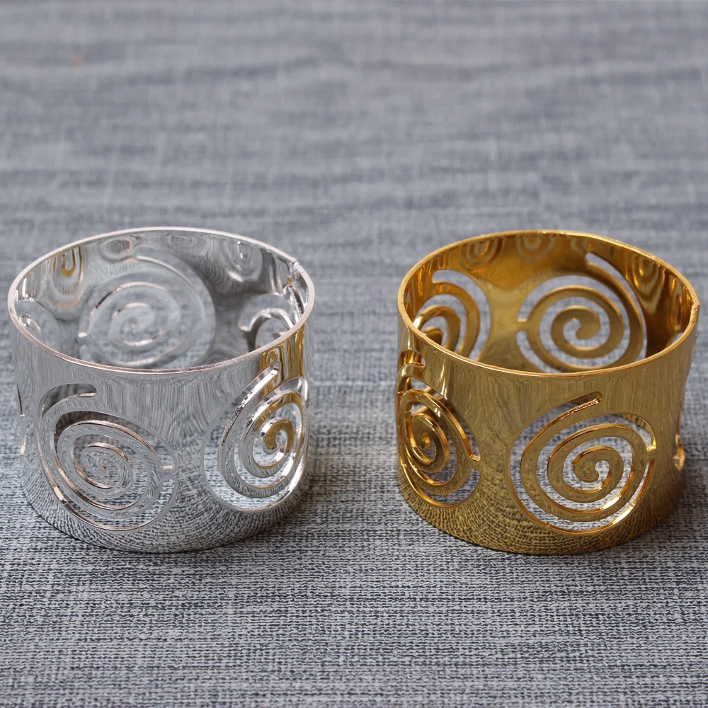 6 шт. металлические полые вихревые креативные кольца для салфеток | Кольца