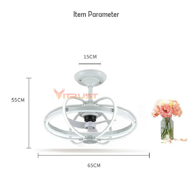 Креативный минималистичный потолочный вентилятор невидимый светильник для