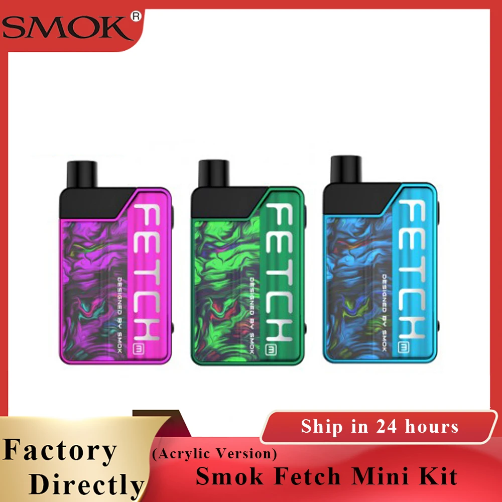 SMOK Fetch Mini Pod Vape Kit акриловая Версия 3 7 мл картридж 1200 мАч батарея об/мин сетка 0.4ohm Nord