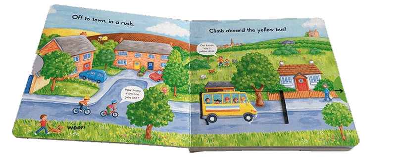 Кэмпбелл занят город Push Pull Slide подвижная Механическая книга английская картина