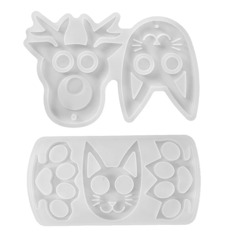 

New Crystal Epoxy Resin Mold Keychain Pendant Silicone Mould DIY Crafts Jewelry Tool