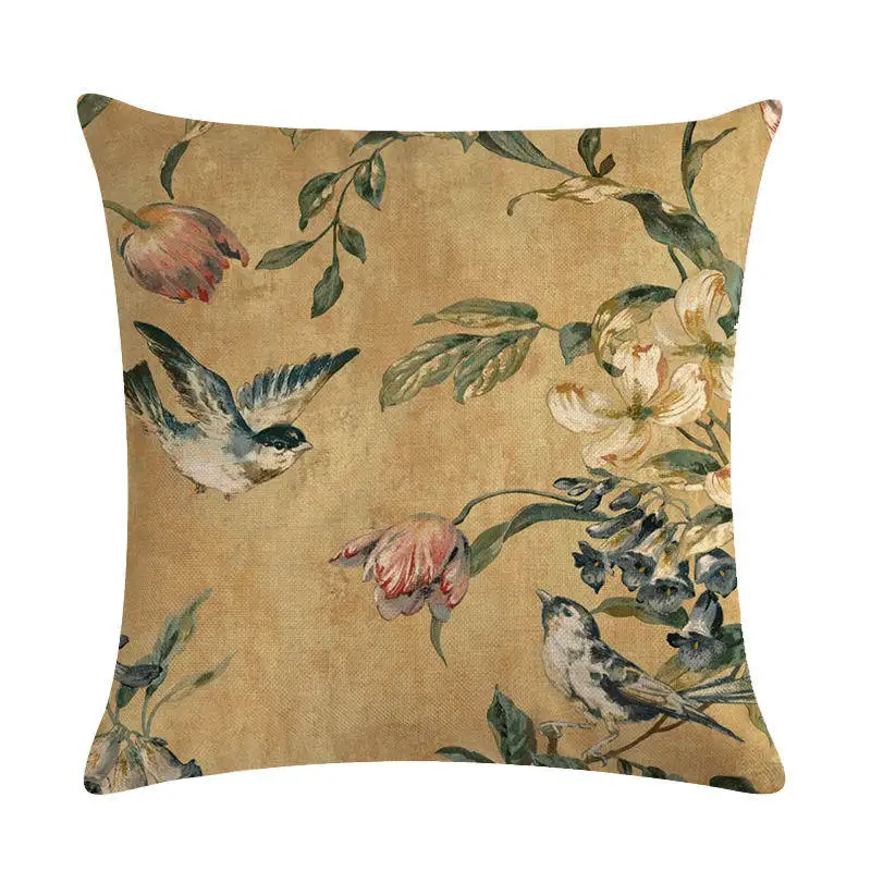 

Чехол для подушки Vintage Flower Birds Romantic Paris