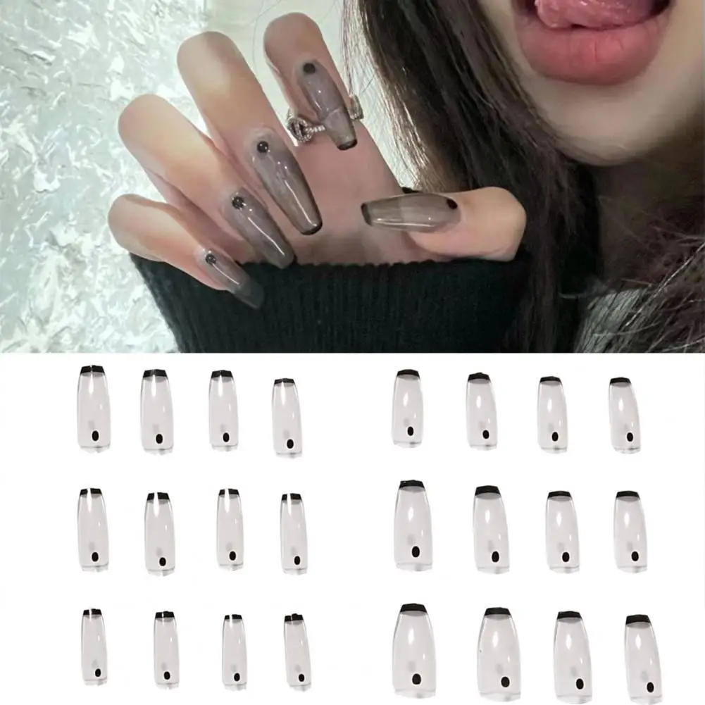 

1Set Nail Patch Reusable Fadeless ABS French Full Cover Nail Patch for Women