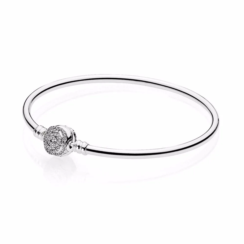 

New 100% 925 Sterling Silver Bracelet Silver Diseny, Beauty&The Beast Bangle Bracelet Fit European Charms Diy Jewelry