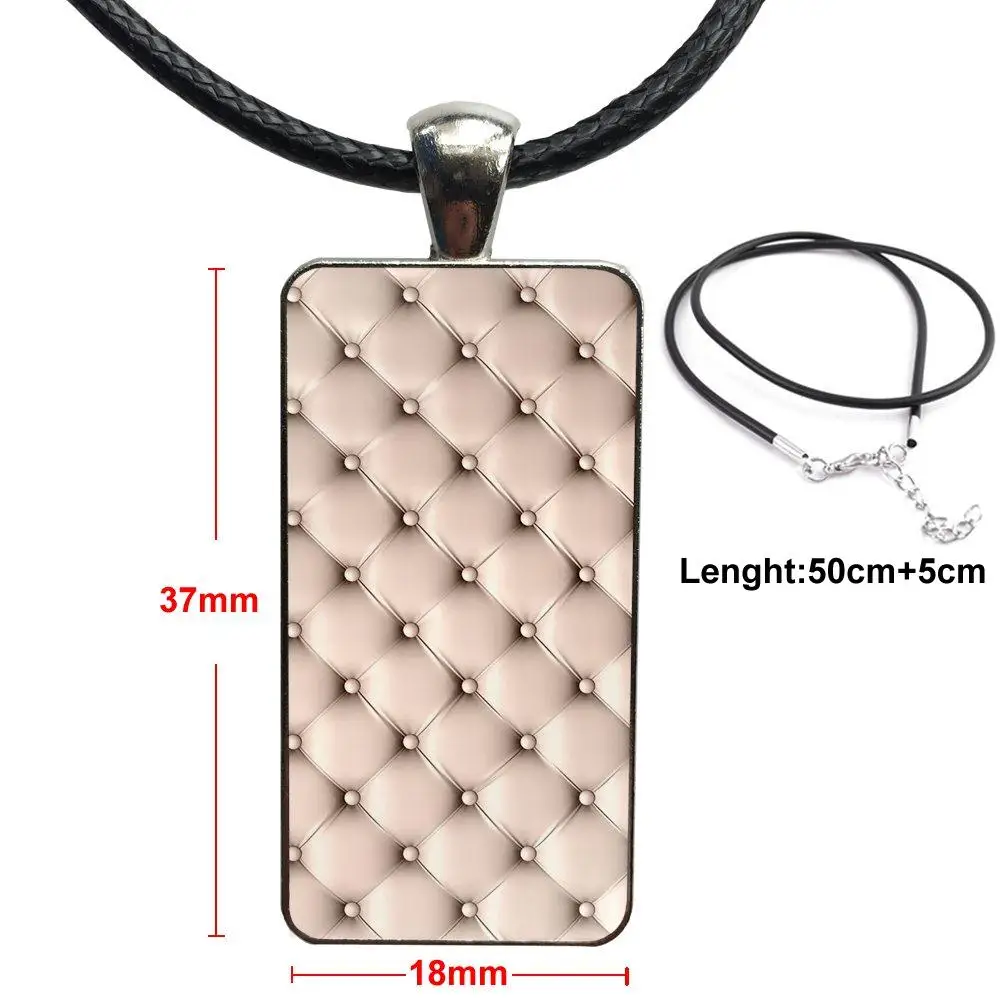 

Cortex Diy Painted Beautiful Steel Color Glass Cabochon With Rectangle Shaped Pendant Choker Necklace For Girls