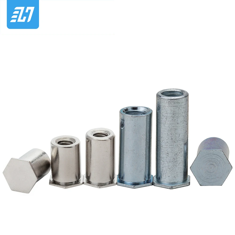 

Screw M2 M2.5 3.5M3 M3 3.5M4 M4 Pressure Rivet Nut Column Riveting Parts Galvanized Through Hole Rivet Stud 304 Stainless Steel