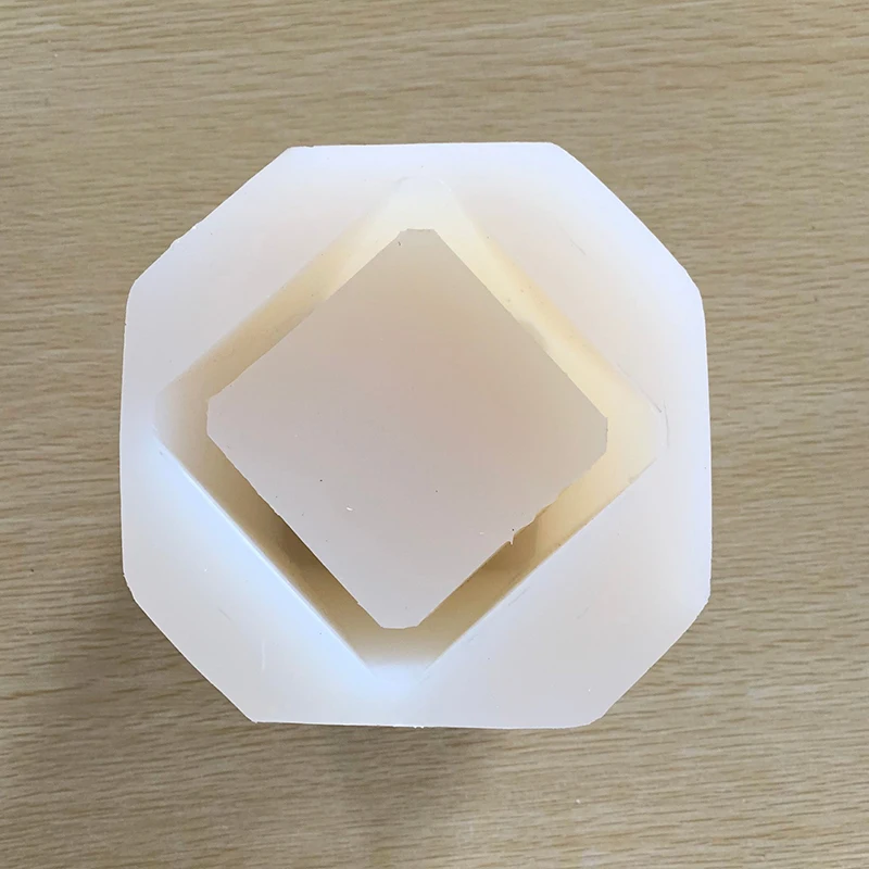 Geometric square concrete pen holder silicone mold creative cement office study home decoration |